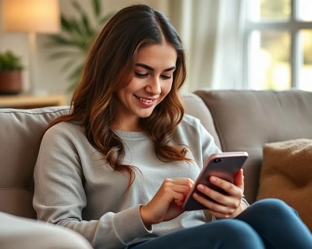 Person using phone for loan request